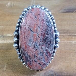 Jasper Gemstone Ring Size 5 Silver Jewelry Women 925 Western Bohemian Na…